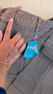 Celana Panjang Pria Kanvas Washing Logo Bordir [27-44] Reguler Fit Bahan Halus Tebal Jumbo M01C