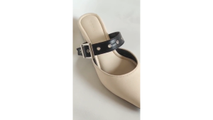 Myra Emma – Mules Wanita Trendy dengan Detail Tali & Hak 3cm