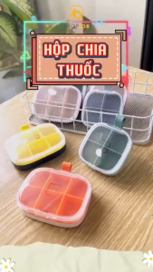 Hộp đựng thuốc mini nhiều ngăn C91 hộp lưu trữ đồ dùng cá nhân nhỏ gọn tiện lợi mang đi du lịch chống ẩm mốc TTNTC91