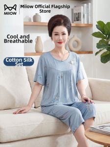 MiiOW | Comfortable Summer Cotton Sleepwear Set Short Sleeve