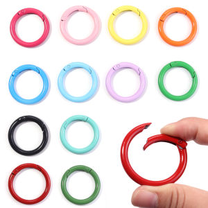 5/10Pcs 25/35/41mm Metal O Ring Spring Clasp Openable Round Carabiner Keychain Clips Hook Dog Chain DIY Craft Buckle Accessories