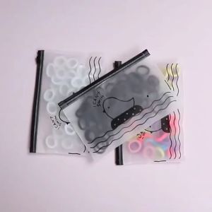 🔥Wishwa👍  Printed Zipper Pouch Sealed Dustproof Packaging Panties Socks Hair Accessories 21*14cm Big Size