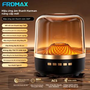 Loa Bluetooth Không Dây Di Động Có Loa Siêu Trầm Hộp Âm Thanh Mạnh Mẽ Đèn LED USB Âm Thanh Nổi Vòm 3D Âm Trầm Bổ Sung - Không Thấm Nước Không