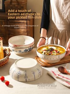SHELI | Retro Large Ceramic Soup Bowl