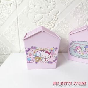 Hello Kitty My Melody Kuromi Desktop Storage Bucket Cinnamoroll Twin Star House-Shaped Storage Box