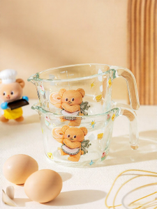 MODERN SWEETHOME | Filtering Measuring Glass Cup for Baby Kitchen and Egg Beating