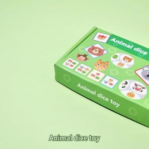 Animal Dice Matching Toy for Kids - Concentration & Memory Game Engaging Family Activity Eco-Friendly Material