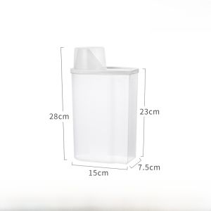 Large Capacity White KM Laundry Liquid Bottle Bathroom Shampoo Shower Gel Transparent Replacement Bottle Japanese Style