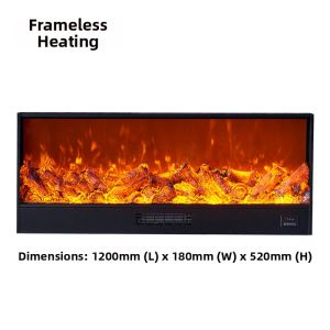 Simulated Flame Heated European Style Electronic Fireplace Core