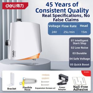 deli | Automatic Water Pressure Booster Pump 220V