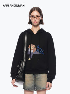 ANN ANDELMAN | Short Pouch Hoodie With Dog Print Hoodie