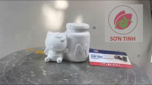 Tượng thạch cao tô màu mèo HELLO KITTY D1 (Không kèm màu) luyện vẽ trò chơi trẻ em