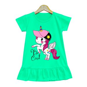 Dress Raffle anak perempuan unicorn 2-6 tahun