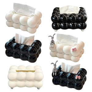 COD [จัดส่งฟรี] Paper Towel Dispenser Minimalist Paper Storage Box Creative Cotton Candy Tissue Cover Home Decoration