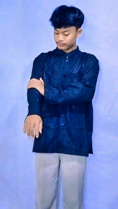 Fashion Muslim Pria Baju Koko Jasko Hitam Polos Lengan Panjang Terbaru 2025 kai katun mbos