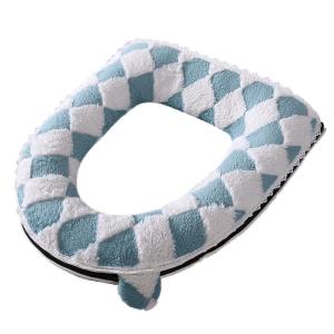 Fluffy Toilet Seat Cover Plush Winter Home Use Washable Toilet Mat Large Size Toilet Ring Cover Toilet Lid Cover Bathroom Tools