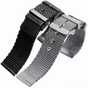 18mm 20mm 22mm 24mm Quick Release 1.0 Thick Wire Stainless Steel Braiding Watch Strap Metal Milanese Watch Band Bracelet