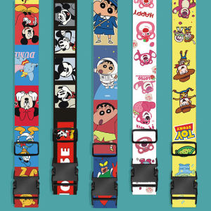 Travel Luggage Strap Bag Packing Rope Fixed Belt Cartoon Cute Loose Tightening Band Carryon Suitcase Accessories Cross Line