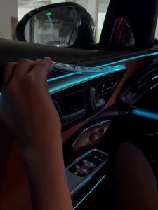 For Mercedes-Benz E-Class W214 2024 2025 2026 Crystal Texture Inner Door Handle Bowl Frame Trim Modification Car Accessories