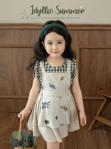 YOEHYAUL | Embroidered Floral Cute Girls Clothes Set