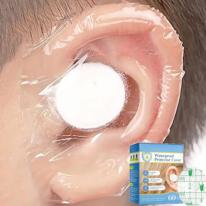Bath protection for ears -60 waterproof earmuffs - soft and comfortable disposable PE material suitable for swimming showerin