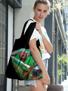 กระเป๋าเดินทางแบบพับได้ EVA กระเป๋าช้อปปิ้งแบบพับได้สีสันสดใสที่มีเอกลักษณ์เฉพาะตัวสำหรับใช้ในชีวิตประจำวัน