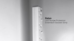 Daiyo DE 386 6 Way LED Surge Protector Power Extension Socket Strip with 6 Metre Power Cord