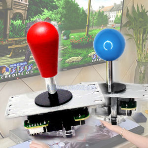Copy Sanwa Joystick 8 Way Arcade Stick Battop Round Top 5Pins Connector For USB Board PC Game Console DIY Direction Controller