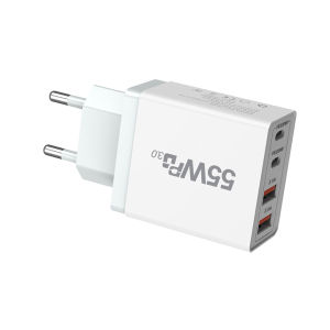 Củ Sạc Nhanh 55W Với Cổng USB & Type C Bộ Sạc Nhanh 4 Cổng Dành Cho Samsung Xiaomi Redmi iPhone - Cổng Sạc Đa Năng