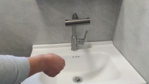 Bathroom faucet 304 stainless steel four in one pull out matte black cold and hot sink faucet sink faucet sink faucet faucet faucet spray washer spray mouthwash brush 4-mode mixing faucet