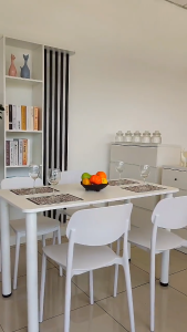 ⚡️LIKE BUG⚡️Mino Dinning Table with 4 Chair | Simple Medium Sized Dining Table & Dining Chair|Dining Set