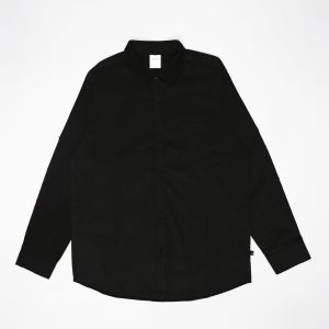 KEMEJA PRIA LENGAN PANJANG KEMEJA POLOS HITAM  KEMEJA CORDUROY