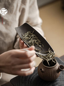 Retro Chinese Style Two-Piece Set Tin Tea Ceremony Tools Six Gentlemen Accessories Tea Spoon Tea Scoop Daily Use Handmade