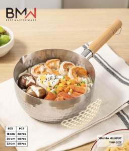 Panci Mie YIRUMA MILKPOT Premium Stainless Steel 304 Food Grade Panci Mie / Panci Susu Serbaguna