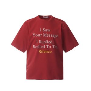 Heavyweight Pure Cotton American Retro Slogan Short Sleeve Mens T-shirt Summer Loose Oversize Top Half Sleeve Body T-shirt
