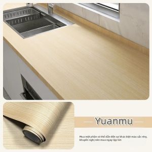Giấy Dán Tường Tự Dính Vân Gỗ Tự Nhiên 40cm Chống Thấm Chống Bám Bẩn Chất Liệu Vinyl Dùng Để Cải Tạo Tủ Bếp Trang Trí