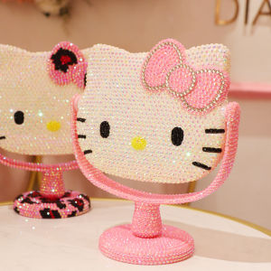 Decorative Rotatable Pink Cat-shaped Makeup Mirror