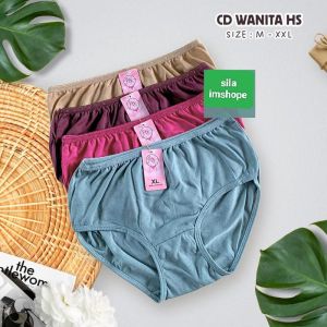 promo 6 & 3 pcs celana dalam wanita dewasa bahan katun/cd premium M L XL XXL