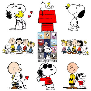 2pcs Snoopy Dog Applique on Clothes Ironing Stickers Thermal Transfer Printing Heat Transfer Patch Vinyl Sticker for Clothes