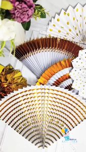 Paper Fans bunga kipas set biru / Paper Fans Dekorasi biru / paper fan
