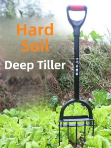 Soil Preparation Tool Shovel Tilling Device Steel Fork Ground Digging Farming Equipment Garden Hand Tools for Land Preparation