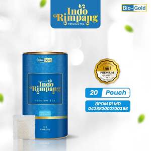 Indo Teh Rimpang Bio Gold Premium Tea Bahan 100% Herbal Alami Resep Ala JSR Bantu Detox Melangsingkan Badan Melancarkan Haid