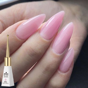 10ml 2 in 1 Milky White Nude Pink Color Rubber Base Gel Nail Polish Long-Lasting Semi-Permanent Varnish Soak Off UV LED Gel