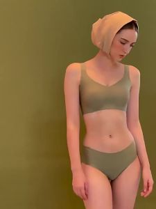 ชุดชั้นในยางพาราเจลลี่ แบบบาง ไร้รอยต่อ ป้องกันการหย่อนคล้อย สําหรับผู้หญิง