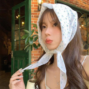 BIBLIO Women Soft Kerchief Scarf Flower Pattern New Fashion Hair Accessories