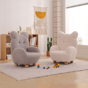 Cute Bear Childrens Sofa Chair Baby Boy Girl Princess Single Cartoon Reading Seat Lazy Small Sofa Modern Simple Style Fabric
