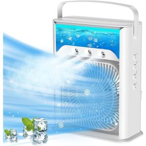 Hot sale of new five hole fan refrigeration spray humidification electric fan household student dormitory desktop large wind air conditioning fan