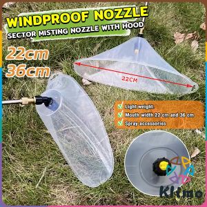 Klimo Misting Spray Nozzles Windproof Plastic High Pressure Misting Nozzle with Hood Sector