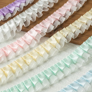 High-End Lace Trim Decorative Fan Skirt Hem Clothing Accessories Lotus Leaf Edge Lace Ribbon Silk Ribbon Lace