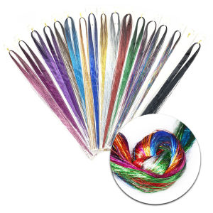 Sparkling Synthetic 150 Strands Hair Tinsel Extension for Womens Hair Accessory Braiding Headdress Highlights Styling